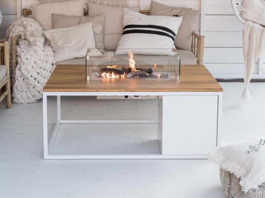 Stůl s plynovým ohništěm COSI Cosiloft 120 Wood