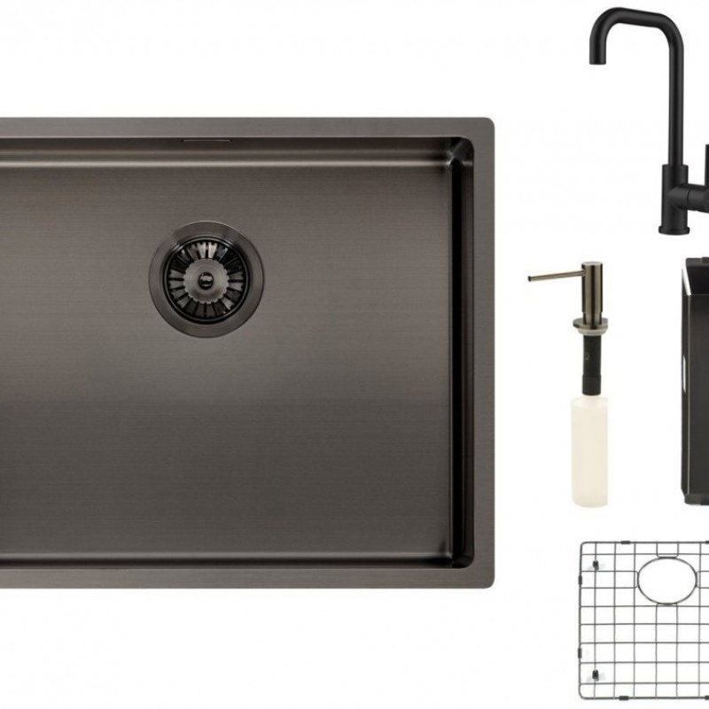 Reginox SET Miami 500 Gun metal + baterie Crystal + příslušenství
