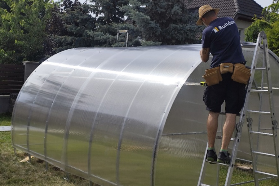 Üvegház összeszerelés