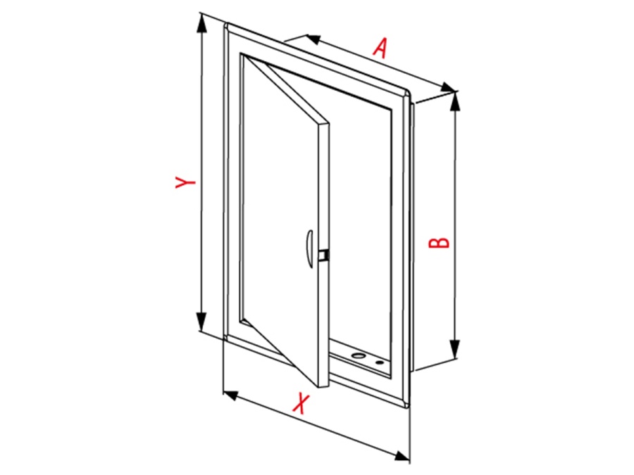 Revizní dvířka Den Braven Metallic