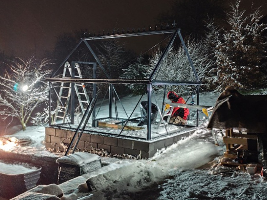 Montáže skleníkov