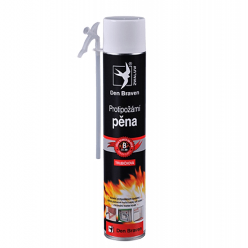 Den Braven Montážní pěna Fireproof Protipožární pěna, trubičková dóza 750 ml, červená
