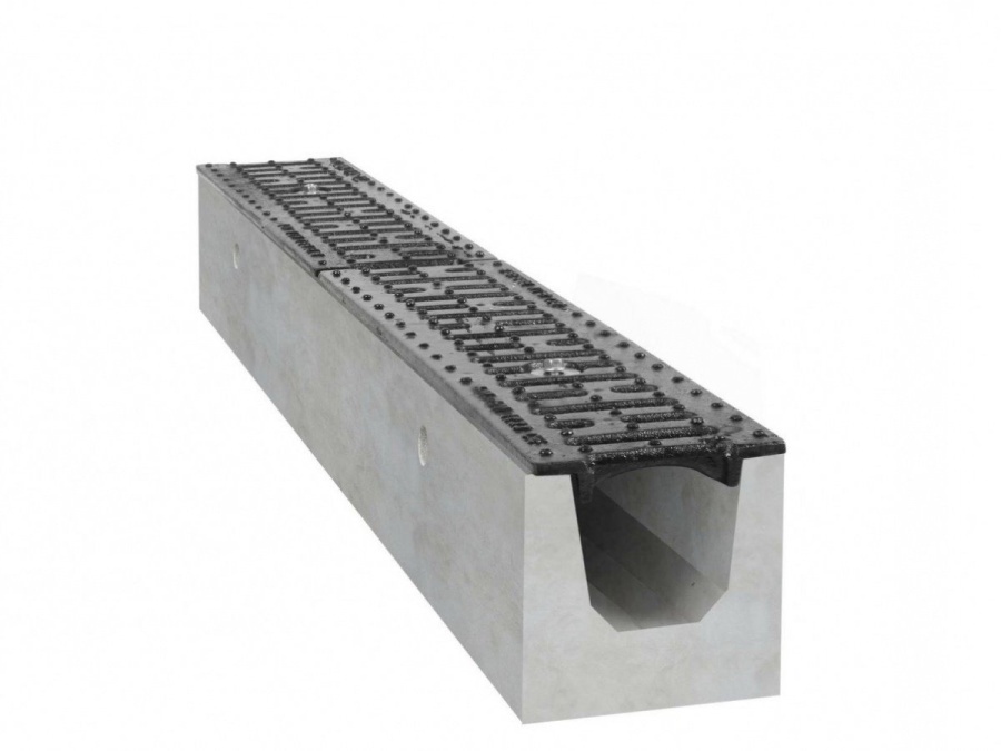 Betónový žľab s liatinovou mrežou Gutta B125