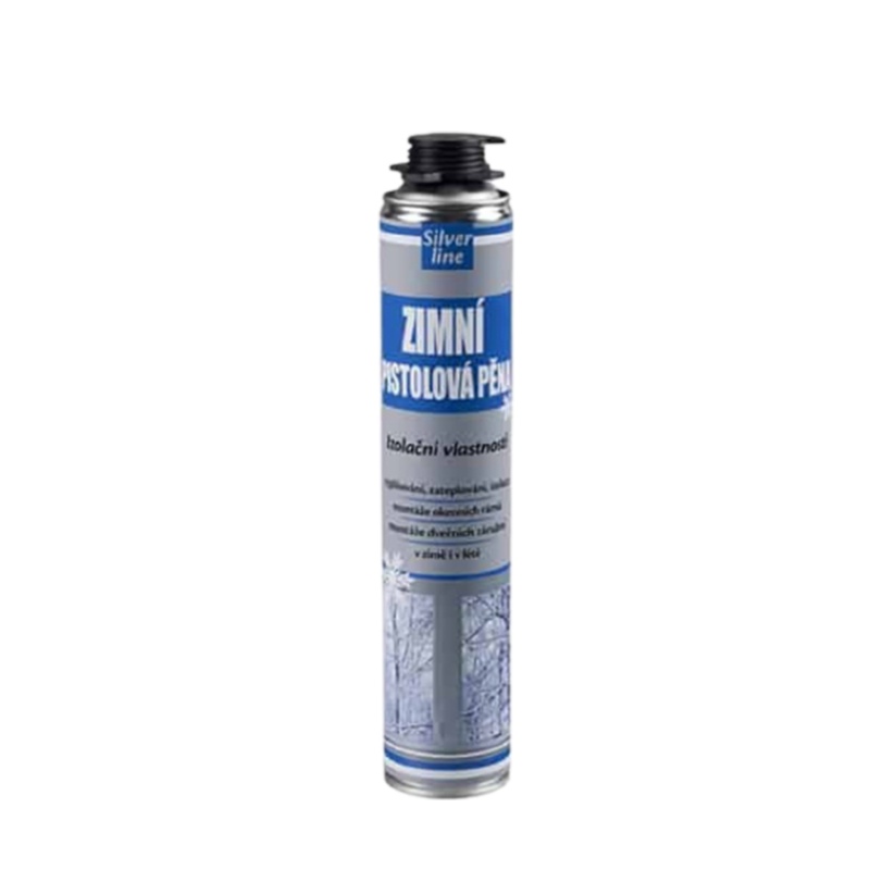 Den Braven Montážní pěna SL (Zimní) Zimní Den Braven Pistolová pěna do -12 °C Silver line, Den Braven Pistolová dóza 750 ml, zelená