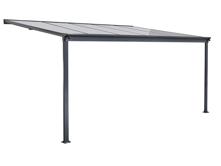 Alumínium pergola + átlátszó PC Lanit Plast Wall