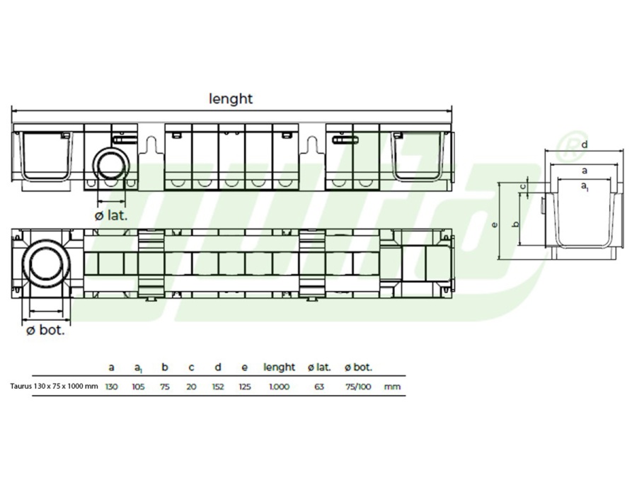 Odvodňovací žlab Dakota Taurus