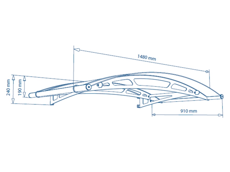 Vchodová stříška One Trade Leo