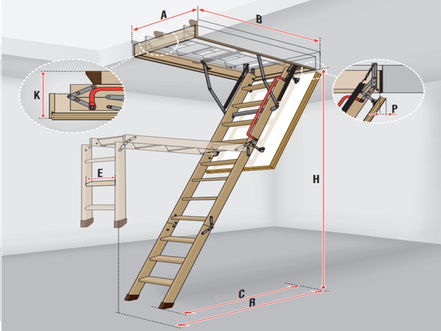 Pôdne schody Fakro LWK Komfort