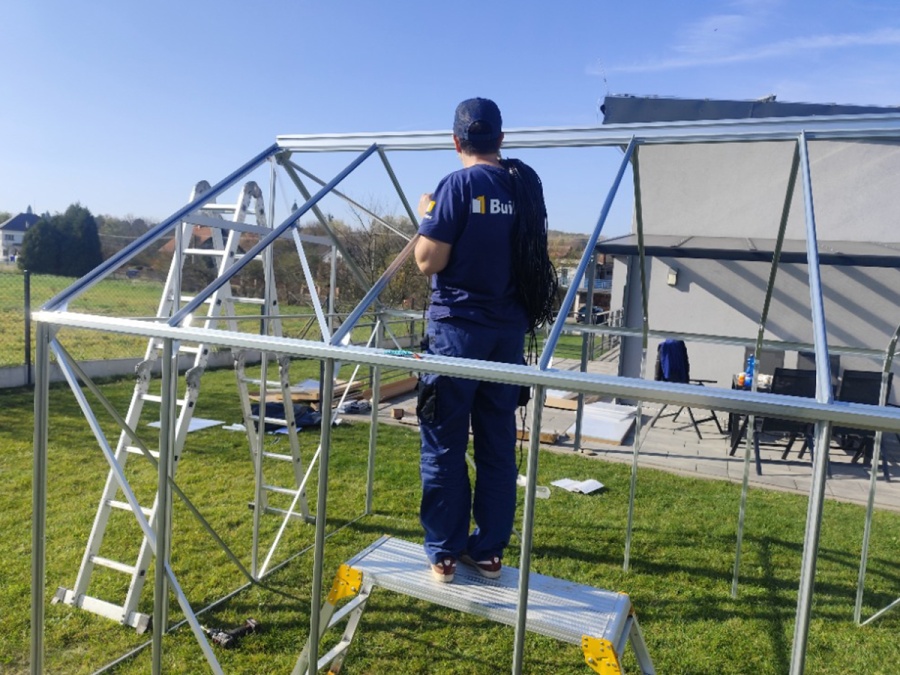 Montáže skleníků