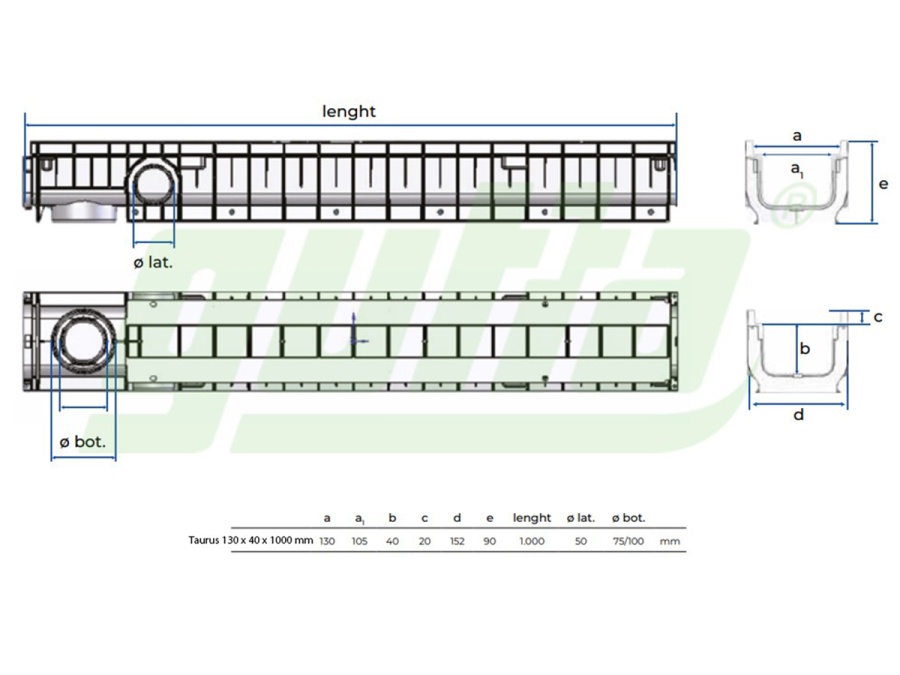 Odvodňovací žlab Dakota Taurus