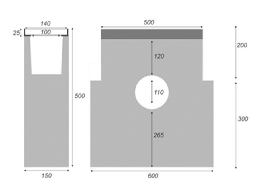Betonová Vpusť Gutta D400 (s litinovou mříží)