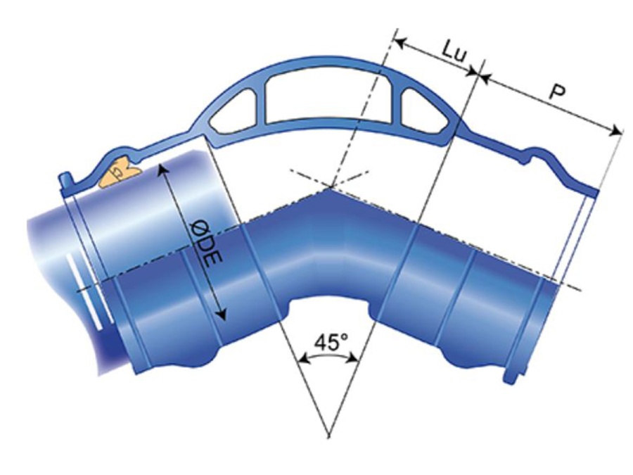 Koleno hrdlové PAM Blutop