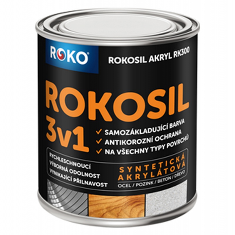 Rokospol Rokosil 3v1 1000M bílá mat 0,6 l