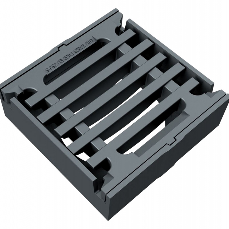 Vlček bobrava® III vtoková mříž s rámem rovná 500x500 D 400 500 x 500 mm