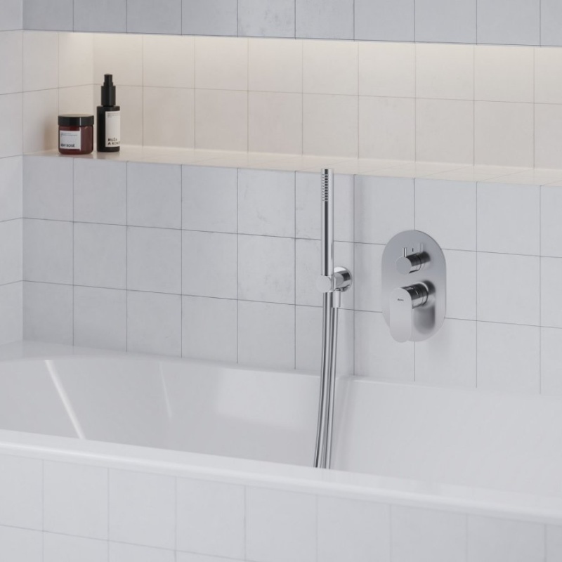 Ravak EL 065.20BLM.O2.RB07E Podomítková baterie 2-cestná bez tělesa, Black Matt černá matná