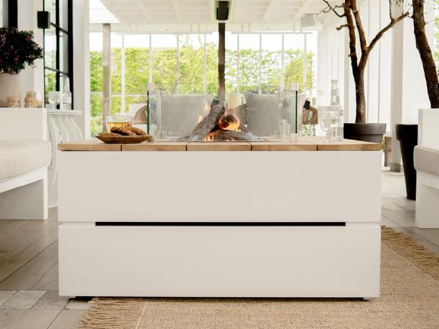 Stůl s plynovým ohništěm COSI Cosipure 100 Wood