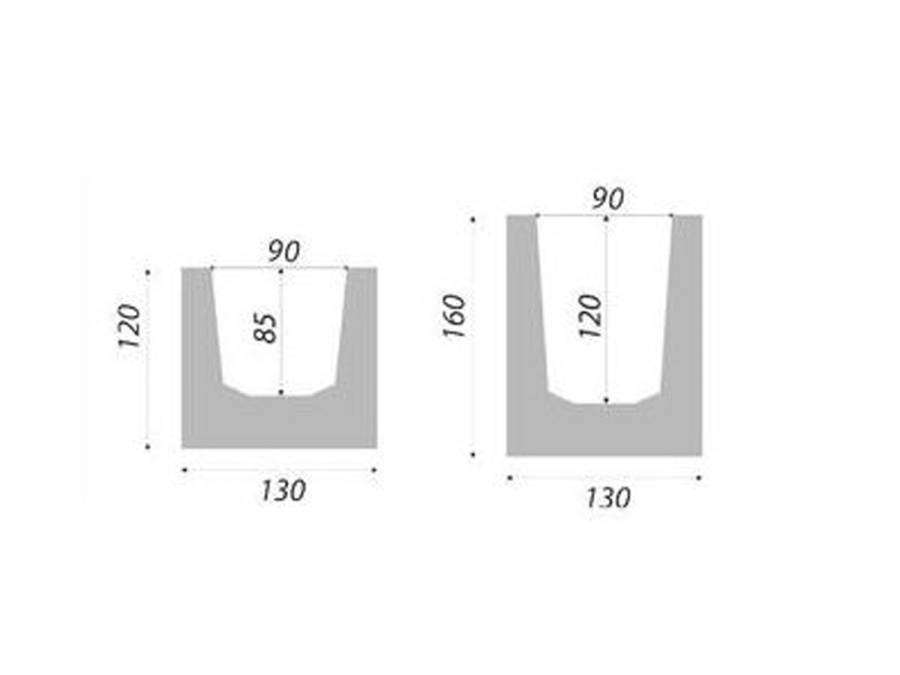 Betónový žľab s liatinovou mrežou Gutta B125