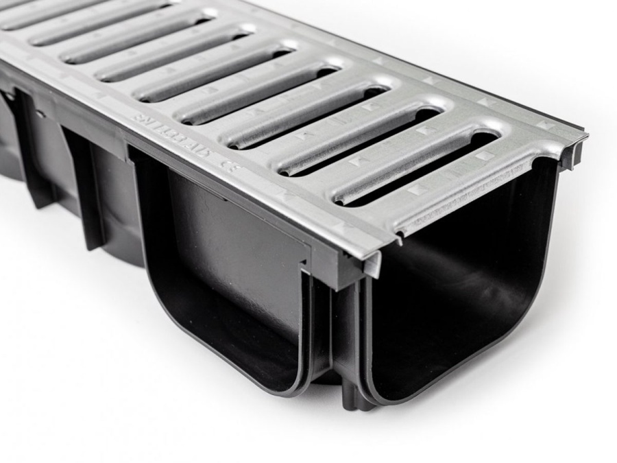 Plastový žľab s pozinkovanou mrežou Gutta A15 set