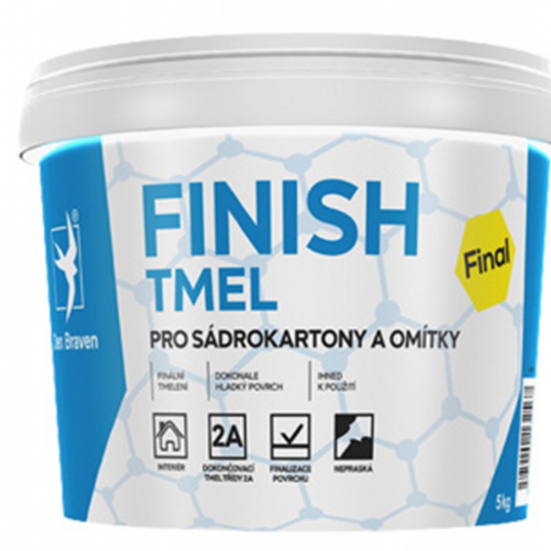 Den Braven Finish tmel na sádrokartony, kbelík 5 kg, bílý