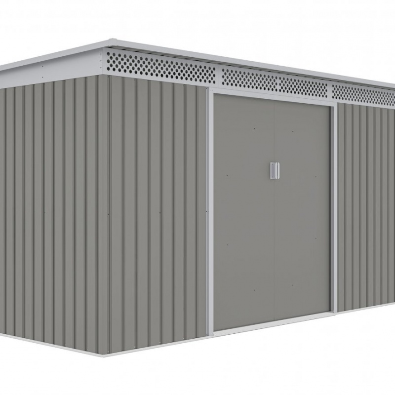 G21 Zahradní domek  GRAH 483 - 340 x 142 cm, metalický šedý