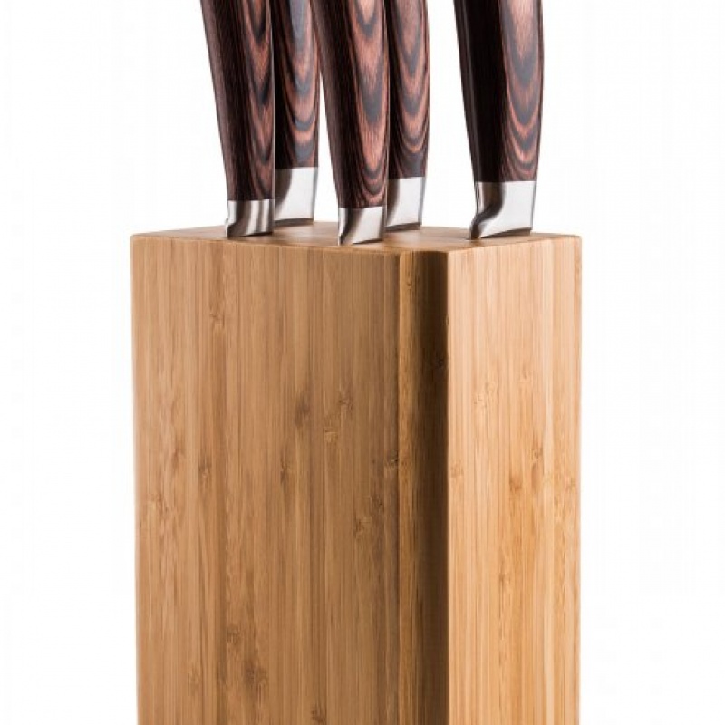 G21 Sada nožů  Gourmet Nature 5 ks + bambusový blok