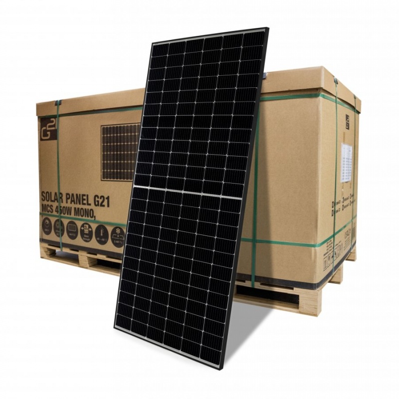 G21 Solární panel  MCS LINUO SOLAR 450W mono, černý rám - paleta 31 ks, cena za kus