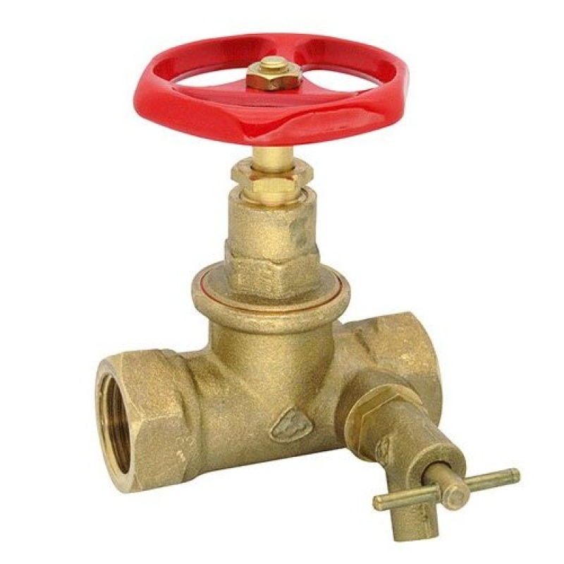 Slovarm Ventil přímý s odvodněním K-125T DN 25, Rp 1" FF, 411096