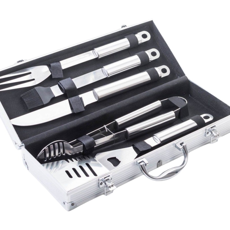 G21 Grilovací nářadí G21 sada 5 ks, hliníkový kufr stříbrná