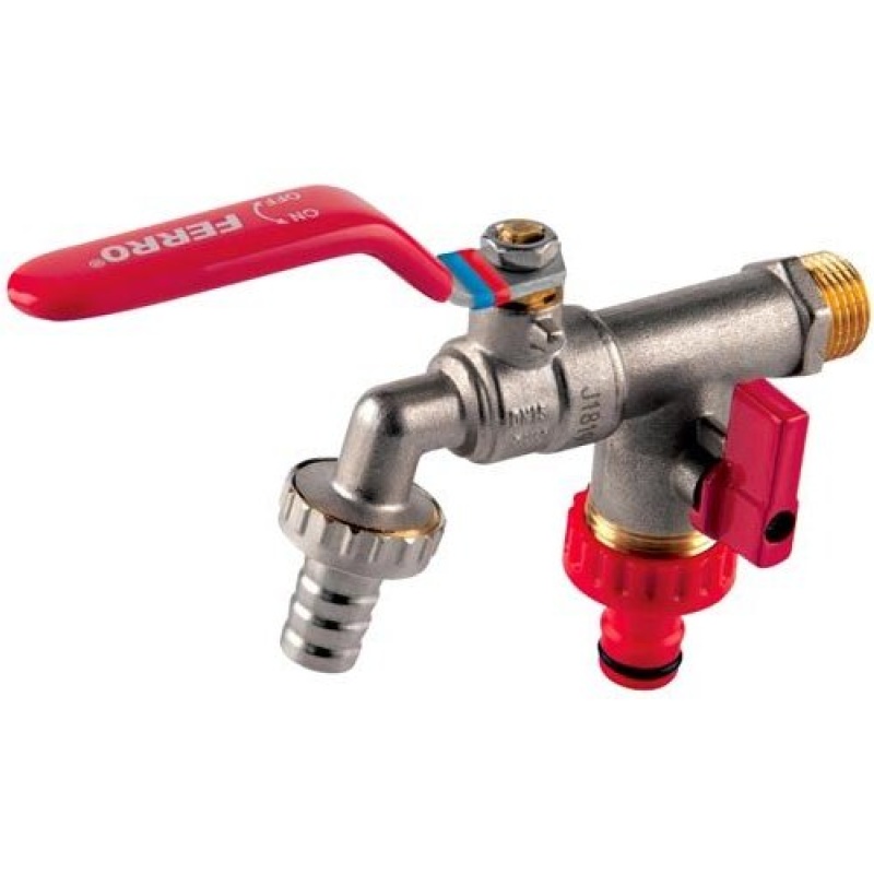 Novaservis Zahradní kulový kohout M 1/2", 2 vývody, páka, KCD1