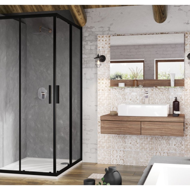 Ravak BLSRV2 90x90, lesk+transparent lesklý chrom