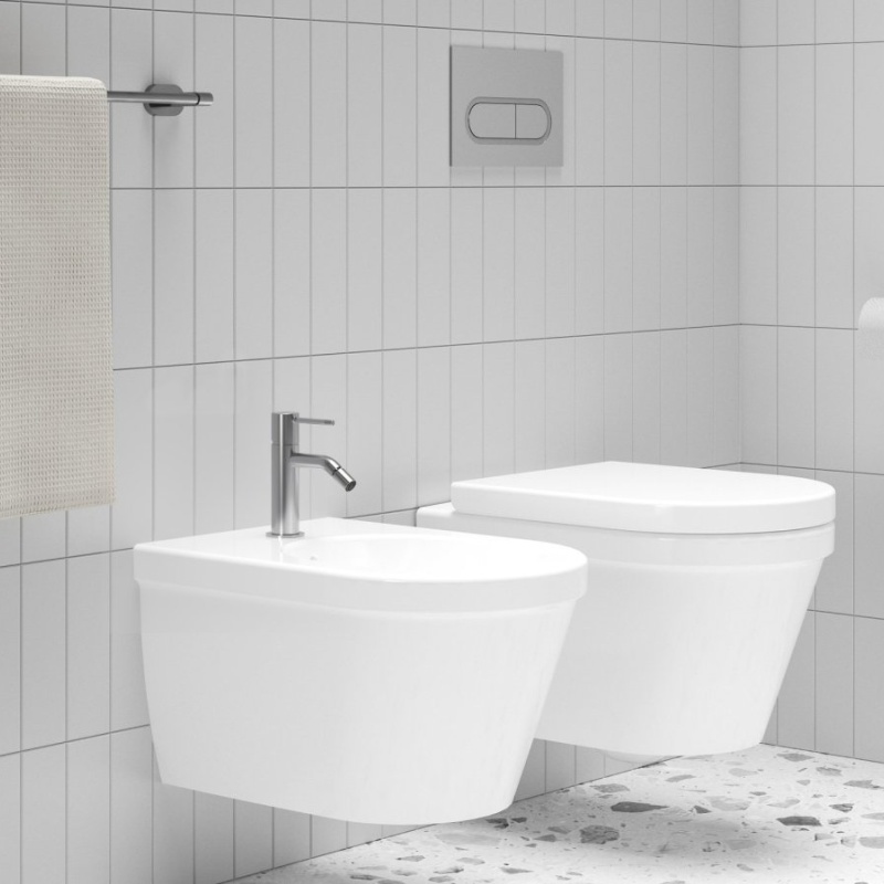 Ravak ES 056.60GLB Bidetová stojánková baterie 154 mm bez výpusti, Gold Brushed zlatá