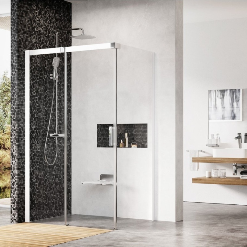 Ravak MSDPS 120x80 L, lesk+transparent lesklý chrom