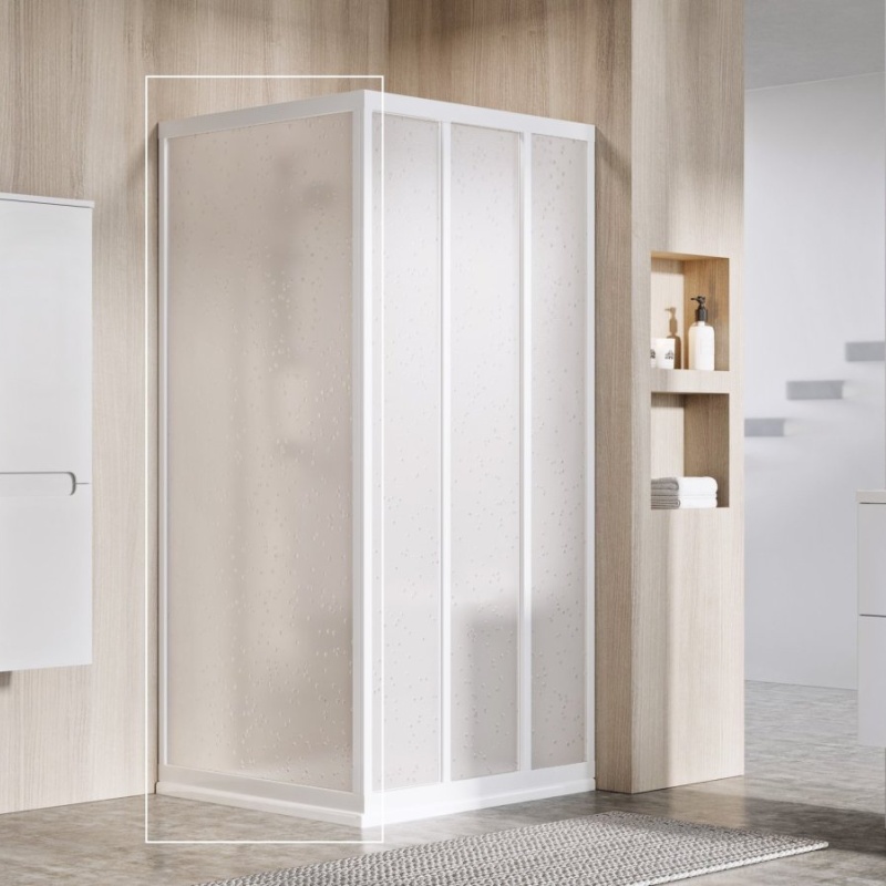 Ravak APSS 75 198, satin+transparent světle šedá