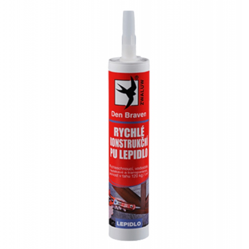 Den Braven Rychlé konstrukční PU lepidlo Rychlé konstrukční PU lepidlo, kartuše 300 ml