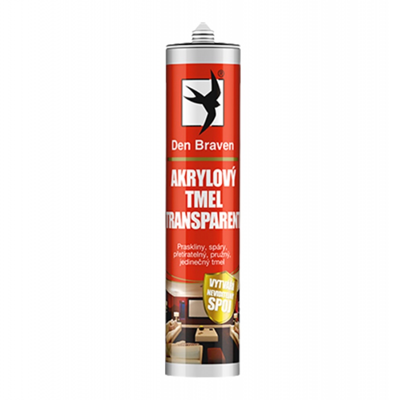 Den Braven Akrylový tmel transparent, kartuše 310 ml, transparentní