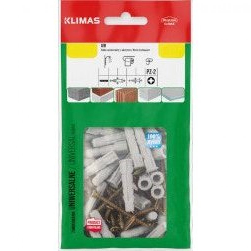 Klimas Wkręt-met HM. UNIV. ROZPĚRNÁ S VRUTEM PZ2/PZ3 6X60 SÁČEK